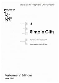 Simple Gifts SAB choral sheet music cover Thumbnail